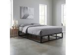 Boxxx Metallbett, Natur, Schwarz, Holz, Metall, Eukalyptusholz, Sperrholz,Sperrholz, 180x200 cm, nicht verstellbar, Schlafzimmer, Betten, Metallbetten
