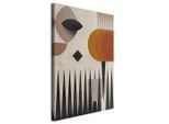 artgeist , Greige, Cognac , Textil, Holzwerkstoff , rechteckig , 40x60x1.2 cm , Keilrahmen ,