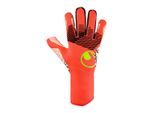 Torwarthandschuhe UHLSPORT "Torwarthandschuhe FM ZNE Ultragrip RC", Herren, Gr. 8, rot (fluo rot, weiß, fluo gelb), Obermaterial: 81% Gummi rubber. 13% Polyester PES. 6% Nylon NY., Handschuhe Torwarthandschuhe