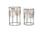 Mauro Ferretti , Schwarz, Goldfarben , Metall, Glas , 38-33x55-50x38-33 cm ,