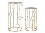 Mauro Ferretti , Goldfarben , Metall, Glas, Holzwerkstoff , 50-40x100-80x50-40 cm ,