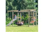 Ambia Garden , Blau, Braun, Weiß , Holz, Kunststoff , Zeder , 196.2x205x522.5 cm , EN 71, Europäischer Sicherheitsstandard, FSC 100% ,
