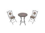 Ambia Garden , Grau, Rosa, Schwarz , Metall, Keramik , 75 cm , Europäischer Sicherheitsstandard , Stuhl klappbar, geeignet für Balkon ,