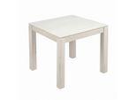 Livetastic , Weiß , Holz , Mangoholz , massiv , 75x80x80 cm ,