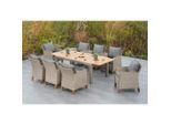 Gardenson , Beige, Beigebraun , Holz, Metall, Kunststoff , Akazie , Hartholz , Füllung: Polyurethan (PUR),Polyurethan (Pur) , rechteckig , FSC 100% ,
