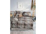 Bettwäsche IRISETTE "Wave 8770", braun (90 multi), B/L: 155cm x 220cm, 1 Stk., 1 Stk., Mako-Satin, B/L: 80cm x 80cm, 2, Mako-Satin, Obermaterial: 100% Baumwolle, Bettwäsche, Bettwäsche, Mako-Satin, anschmiegsam und atmungsaktiv, Ganzjahresqualität