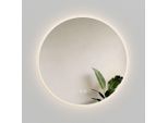 Emke Badspiegel, Transparent, Glas, Rund, 80x80x3 cm, Badezimmer, Badezimmerspiegel, Badspiegel