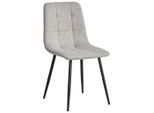 Stylife Stuhl, Taupe, Schwarz, Metall, Textil, konisch, 45x87x54 cm, Esszimmer, Stühle, Esszimmerstühle, Vierfußstühle