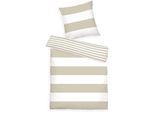 Wendebettwäsche TOM TAILOR HOME "SIENA in Gr. 135x200cm, 155x220cm oder 200x220cm", beige (nature), B/L: 155cm x 220cm, 1 Stk., 1 Stk., Renforcé, B/L: 80cm x 80cm, 2 Stk., Renforcé, Obermaterial: 100% Baumwolle, Bettwäsche, Wendebettwäsche, gestreifte Bettwäsche aus Baumwolle, Bettwäsche mit Wendeoptik
