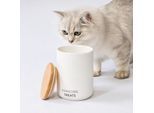 LucyBalu SNACK BAR Katzenfutter- & Leckerlidose weiß