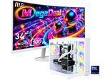 COUGAR Gaming-PC-Komplettsystem "MegaDeal FV150 WT 2890 Core Ultra 5 245KF 32GB DDR5 1TB SSD RTX 5070", Energieeffizienz: G, weiß, Microsoft Windows 11 Home (64 Bit), 32 GB RAM 1.000 GB SSD, Computer_Komplettsysteme, Windows 11, DDR5 RAM+ MSI PRO MP341CQW LED-Monitor Curved 86,4 m (34"), Gaming-PC-Komplettsystem