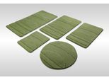 Wecon home "Marc" Höhe 25 mm rutschhemmend beschichtet schnell trocknend Badteppich, Hoch-Tief-Linien, weich, rutschhemmend, waschbar, getuftet