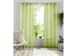 Gardine OTTO HOME "XANA 1er- und 2er Pack mit Ösen, Topseller" Gr. 3, grün, B:145cm H:225cm, Voile, Polyester, Gardinen, Gardine, einfarbig, 1 bzw. 2er Set, pflegeleicht, Kundenliebling
