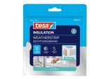 Tesa Dichtungsband tesamoll 5559 Standard, I-Profil, für Spalten mit B 1-3,5 mm, PE-Schaumstoff, weiß, 1 Rolle mit L 6 m x B 9 mm