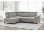Ecksofa SIT & MORE "Vanity L-Form, B: 254 cm, mit Sitz-, Kopf- und Armteilverstellung", grau, B:254cm H:84cm T:197cm, 100% Polyester, Sofas, Ecksofa, Couch optional mit Schlaffunktion & Bettkasten