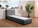Boxspringbett HOME AFFAIRE "Åby", grau (anthrazit), B:107cm L:225cm, Komplettbetten, Boxspringbett, In Cord Bezug, wahlweise mit und ohne Matrazte erhältlich