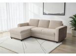 Ecksofa SIT & MORE "Cordoba L-Form, B: 236 cm, optional Schlaffunktion & Stauraum", cappuccino, B:236cm H:85cm T:161cm, 100% Polyester, Sofas, Ecksofa, Couch mit XXL-Komfort, großzügige Sitzfläche