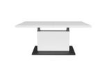 Mid.you , Schwarz, Weiß , Metall, Holzwerkstoff , rechteckig , 56-75x70x120-160 cm , DIN EN ISO 9001 , ausziehbar, höhenverstellbar ,