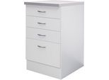 Unterschrank FLEX-WELL "Wito", weiß (weiß, fantasie), B:50cm H:85cm T:60cm, Holzwerkstoff, Schränke, Unterschrank, (B x H x T) 50 x 85/86 x 60 cm, mit praktischen Schubkästen