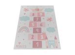 Paco Home Kinderteppich, Creme, Textil, Rechteckig, 160x220 cm, strapazierfähig, für Fußbodenheizung geeignet, Teppiche & Böden, Teppiche, Teppich Kinderzimmer