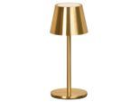 Akku-Tischleuchte Salerno, Messing, Metall, tageslichtweiß, kaltweiß, warmweiß, 20 cm, tragbar, Farbtemperaturwechsler, einfach zu transportieren, kabellos, transportabel, aufladbar über Usb, Lampen & Leuchten, Innenbeleuchtung, Leuchten nach Räumen, Schlafzimmerlampen
