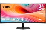 MSI LCD-Monitor "PRO MP341CQ E12", Energieeffizienz: E, schwarz, B:80,93cm H:36,58cm T:10,68cm, Monitore, neigbar, 3 Jahre Herstellergarantie, LCD-Monitor