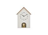 Karlsson Wanduhr Modern Doggy, Greige, Kunststoff, 26.5x36.5x11.5 cm, Schlagwerk, Dekoration, Uhren, Wanduhren