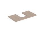 Geberit One Waschtisch-Platte 505273005 90 x 3 x 47 cm, Eiche/Melamin Holzstruktur, Ausschnitt mittig