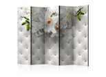 artgeist , Grün, Weiß , Holz, Textil , Kiefer , massiv , Blume , 225x172x3 cm , Motiv auf Vorder- und Rückseite ,