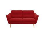 Livetastic , Rot , Textil , Buche , 187x87x88 cm , Made in EU , Rücken echt ,