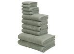 Handtuch Set OTTO HOME "Regona, als 10 tlg Set und Serie, Premium Handtücher, 500 gr/m²", grün (salbei), 10 Stk., Frottier, Frottier, Obermaterial: 100% Baumwolle, Handtuch-Sets, Handtuch Set, Duschtücher, Handtücher, Gästetücher, Seiftücher, 5 Jahre Garantie
