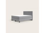 Emma Original Boxspringbett Komfort 180x210cm - dunkelgrau - Füße Holz - Kopfteil klassisch