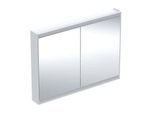 Geberit One Spiegelschrank 505815002 120 x 90 x 15 cm, weiß/Aluminium pulverbeschichtet, mit ComfortLight, 2 Türen