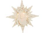 LED Fensterbild SAICO ORIGINAL "Schneemann, inkl. LED-Leuchtmittel, warmweiß", beige (natur), B:30cm H:32,5cm T:4,5cm, Leuchten, LED Fensterbild, BxHxT: 30x32,5x4,5 cm