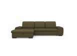 Ecksofa SIT & MORE "Luxor L-Form", grün (olive), B:275cm H:82cm T:173cm, Luxus-Microfaser ALTARA NUBUCK (100% Polyester);Soft clean (98% Polyester, 2% Polyamid);Struktur fein (100% Polyester), Sofas, Ecksofa, wahlweise mit Schlaffunktion, Bettkasten und Kopfteilverstellung