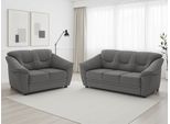 Polstergarnitur SIT & MORE "Savona, Set: 2- & 3er-Sofa, B: 148 bzw. 198 cm, Federkern-Polsterung", grau, H:90cm T:90cm, Sitzmöbel-Sets, Polstergarnitur, komfortable Sitzhöhe 46 cm, frei im Raum stellbar, stilvolles Design