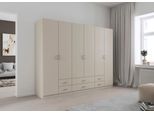 Kleiderschrank RAUCH "Schrank Schlafzimmerschrank Garderobe Stauraum GAMMA Breite 271 cm", beige (beige (champagner), griffe alu), Schränke, Kinder, B/H/T: 271cm x 210cm x 54cm, Classic, Holzwerkstoff, Kleiderschrank, mit Schubladen, verschiedene Griff-Varianten TOPSELLER MADE IN GERMANY, B:271cm H:210cm T:54cm