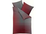 Bettwäsche KAEPPEL "MASTER 100% Baumwolle", rot (rubin), B/L: 240cm x 220cm, 1 Stk., 2 Stk., Mako-Satin, B/L: 80cm x 80cm & 80cm x 80cm, 3 Stk., Mako-Satin, Obermaterial: 100% Baumwolle, Bettwäsche, Bettwäsche, mit Karomuster, Markenreißverschluss