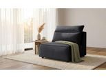 Sessel OTTO HOME "Jorrena, extra weicher Chenille-Stoff", schwarz (dunkelgrau), B:90cm H:86cm T:105cm, 100% polyester, Sessel, Sessel, Armloser 1-Sitzer, 3 Komfortstufen, 90x105 cm, mit Wellenunterfederung
