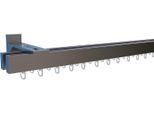 Gardinenstange INDEKO "Bern", silber (edelstahlfarben), L:370cm, Aluminium, Gardinenstangen, Gardinenstange, sehr stabil, leichtläufig, stilvol, zeitlos, elegant 1-2-oder 3-Lauf