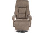 TV-Sessel SIT & MORE "Enjoy", grau (taupe), B:74cm H:113cm T:77cm, Luxus-Kunstleder;NaturLEDER (echtes Rindsleder);Luxus-Microfaser (100% Polyester);Liegefläche ausgezogen: 168 cm, Sessel, TV-Sessel, in Größe L, wahlweise mit Motor und Aufstehhilfe