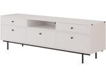 TV-Board HOME AFFAIRE, weiß, B:180,7cm H:57cm T:42cm, Sideboards, TV-Board, Modernes Design mit pulverbeschichtetem Metallgestell