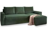 MASSENO Ecksofa mit Schlaffunktion Potaro ¦ grün ¦ Maße (cm): B: 230 H: 85
