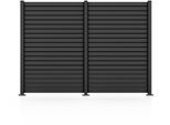 Gartenzaun STAKET PRO "Komplettzaun »Rhombus Mini« Breite 1200 mm", schwarz (anthrazit struktur), H:180cm, Aluminium, Zaunelemente, Gartenzaun, Zaunhöhe 180 cm, Zaunlänge 2,484 - 3,726 m