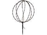 Dekolicht "Außendekoration Sphere", schwarz, H:54cm T:40cm Ø:40cm, PARFORCE TRADITIONAL HUNTING, Leuchten, Dekolicht, abnehmbarer Erdspieß, Haken zum Aufhängen, Batteriebetrieb, Timer