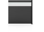 Gartenzaun STAKET PRO "Anbauzaun Paneel 150", schwarz (anthrazit struktur), H:180cm, Aluminium, Glas, Zaunelemente, Gartenzaun, LxH: 184,2x187 cm, 1 Element á 180 cm Breite + Flächendruck 84