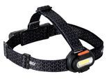 LED Stirnlampe NEBO "Nebo EINSTEIN 1500 FLEX", schwarz (grau), H:4cm L:6,2cm T:2,4cm, Kunststoff, Mobilleuchten, LED Stirnlampe, Flexibel mit Akku- oder Batteriebetrieb nutzbar