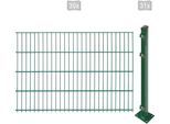 Doppelstabmattenzaun ARVOTEC "EASY 83 zum Aufschrauben", grün (dunkelgrün), H:83cm, Kunststoff, Stahl, Zaunelemente, Doppelstabmattenzaun, Zaunhöhe 83 cm, Zaunlänge 2 - 60 m