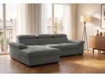 Ecksofa SIT & MORE "Viola L-Form, B: 260 cm, Arm- & Kopfteilverstellung", grau (anthrazit), B:260cm H:73cm T:174cm, 100% Polyester, Sofas, Ecksofa, optional Schlaffunktion, Sofa mit Komfortsitz