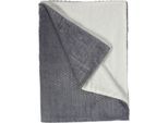Wohndecke SCHIESSER "Elsa Wohndecke mit Zopfmuster und flauschiger Sherpa-Rückseite", grau (dunkelgrau), B:150cm L:200cm, Polyester, Wohndecken, Wohndecke, mit aufwendigem Zopfmuster